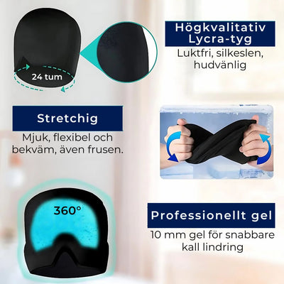 MigraSoothe Gelhuva för huvudvärk och migrän | Kylande komfort, tryckterapi & ljusblockering – För alla tillfällen
