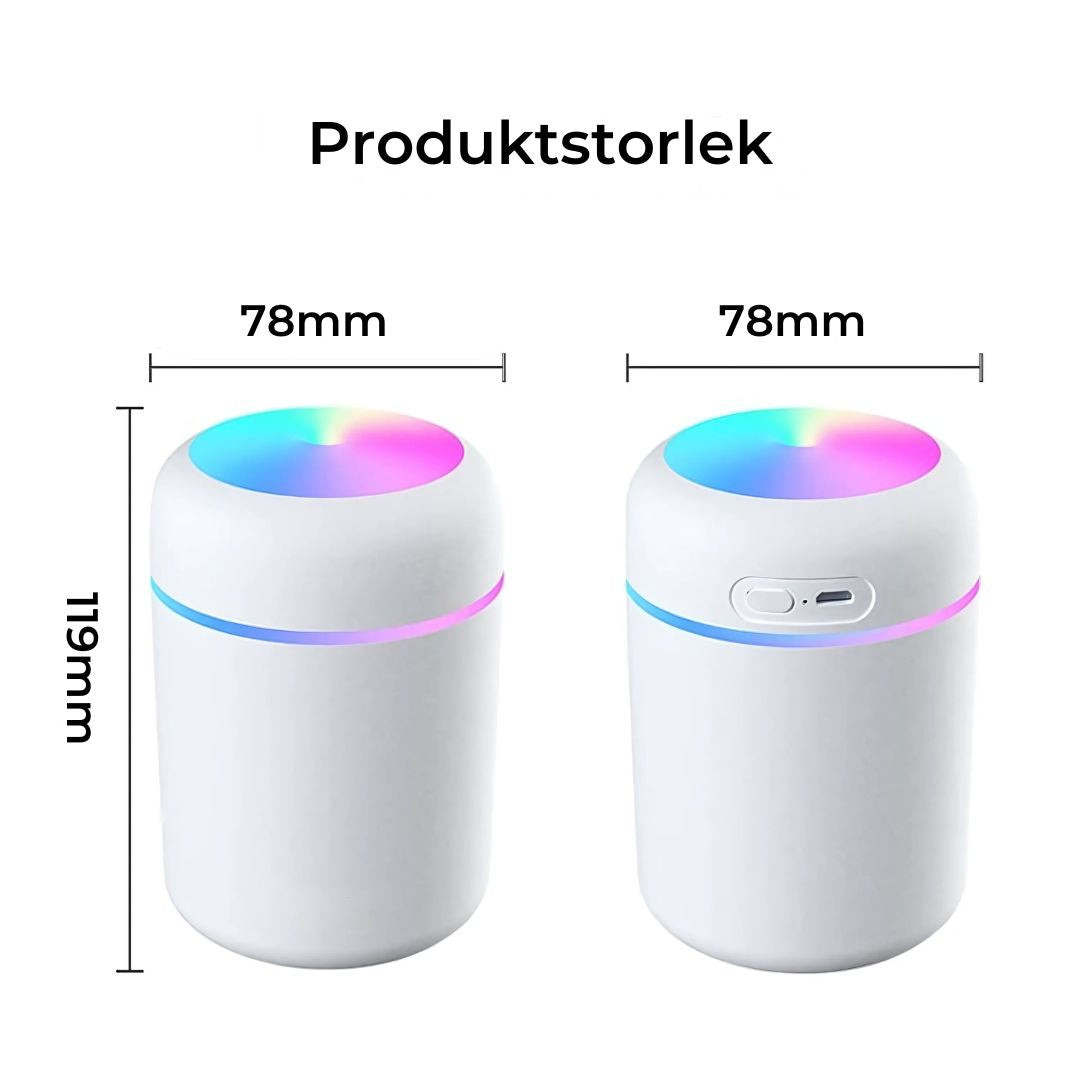 PureBreeze Luftfuktare & Luftrenare – 2-i-1 Enhet för Allergier, Damm, Lukt & Optimal Luftfuktighet