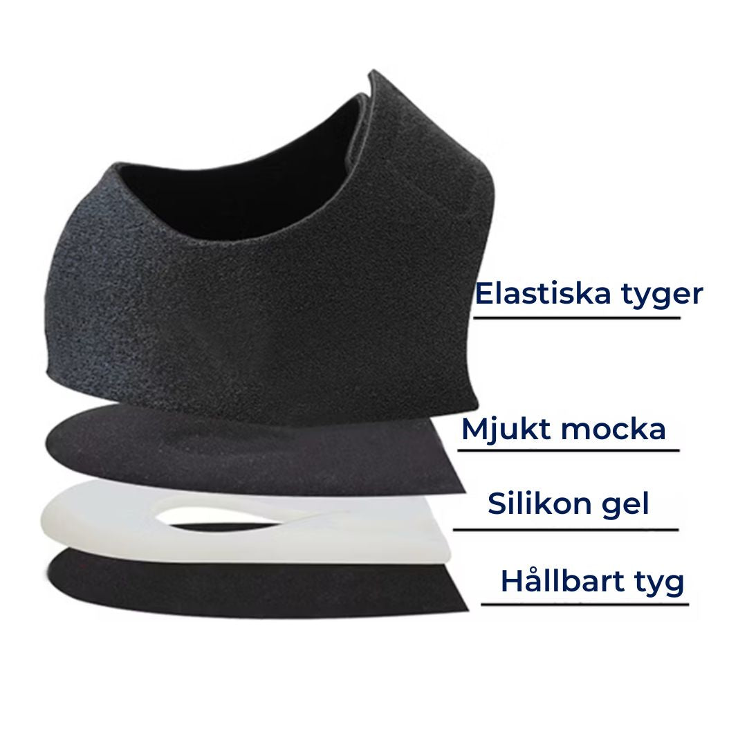 GelCush Hälkoppar vid Plantar Fasciit | Mjuka Gel-inlägg - för Smärtlindring i Hälen och Stötdämpning