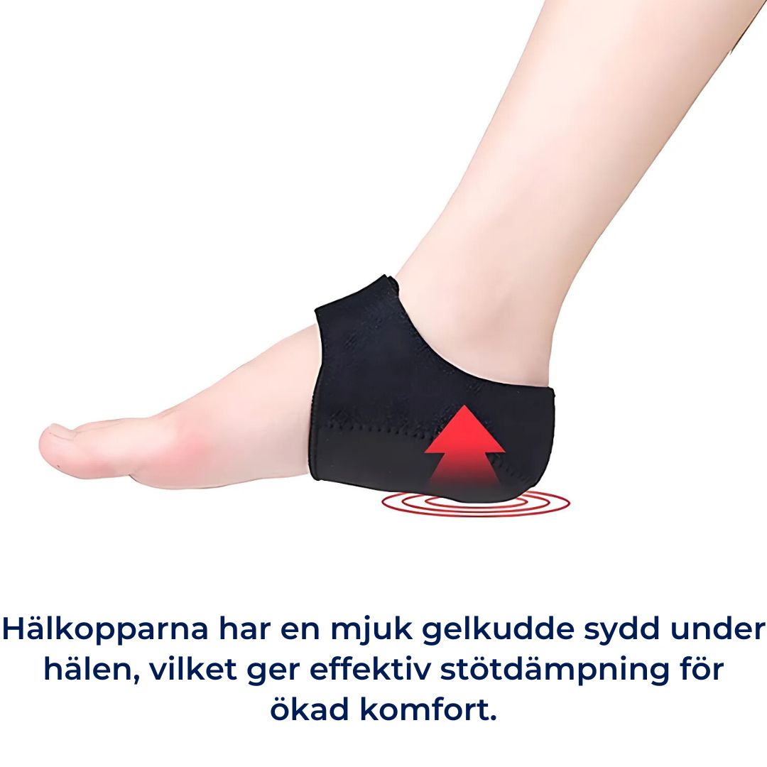 GelCush Hälkoppar vid Plantar Fasciit | Mjuka Gel-inlägg - för Smärtlindring i Hälen och Stötdämpning