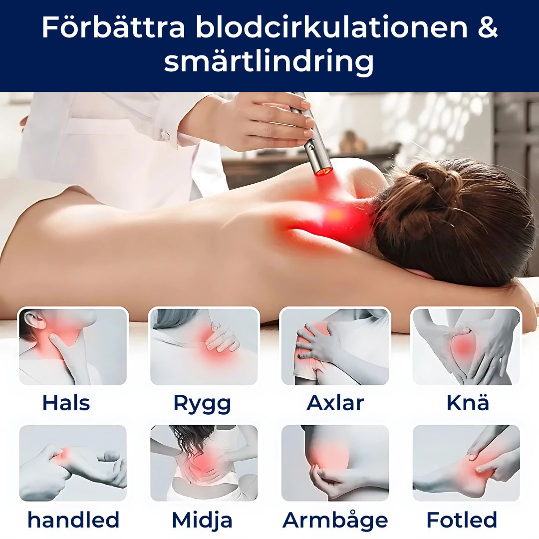LumiHeal Ljusterapienhet för Smärtlindring | Minskar Inflammation, Förbättrar Blodcirkulation & Muskelavslappning
