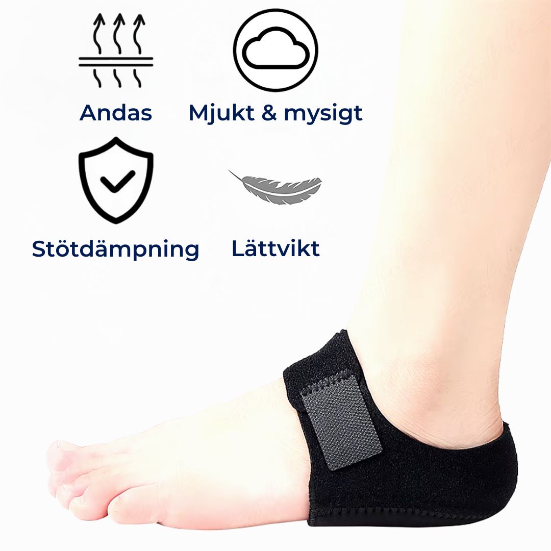 GelCush Hälkoppar vid Plantar Fasciit | Mjuka Gel-inlägg - för Smärtlindring i Hälen och Stötdämpning