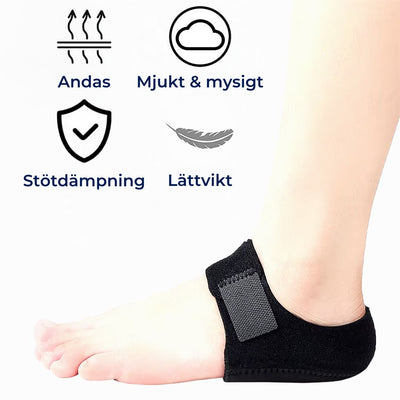 GelCush Hälkoppar vid Plantar Fasciit | Mjuka Gel-inlägg - för Smärtlindring i Hälen och Stötdämpning